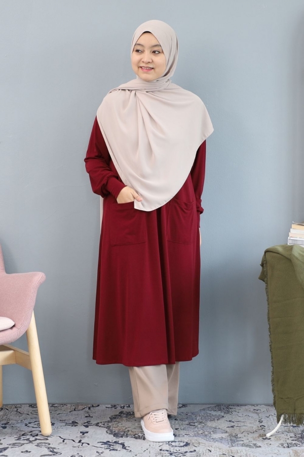 Amna Blouse - Maroon Amna Blouse - Maroon